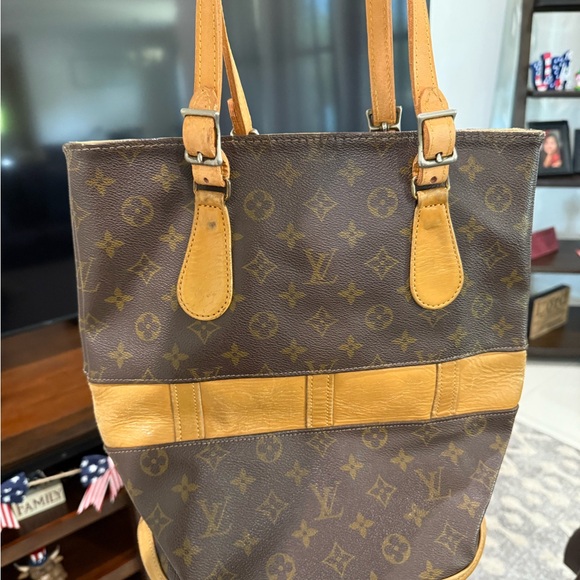 Louis Vuitton Vintage Monogram Brown and Tan Tote Large - Picture 1 of 16